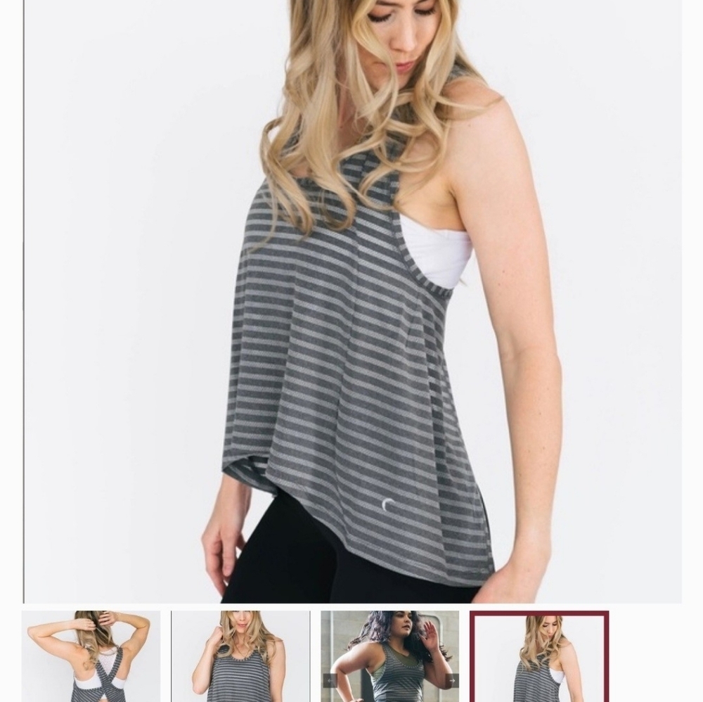 Gray Nimbus Split Back Tank